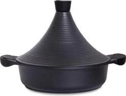 Aluminium Tajine Agadir- Matt Black Geschikt Ook Voor Inductie