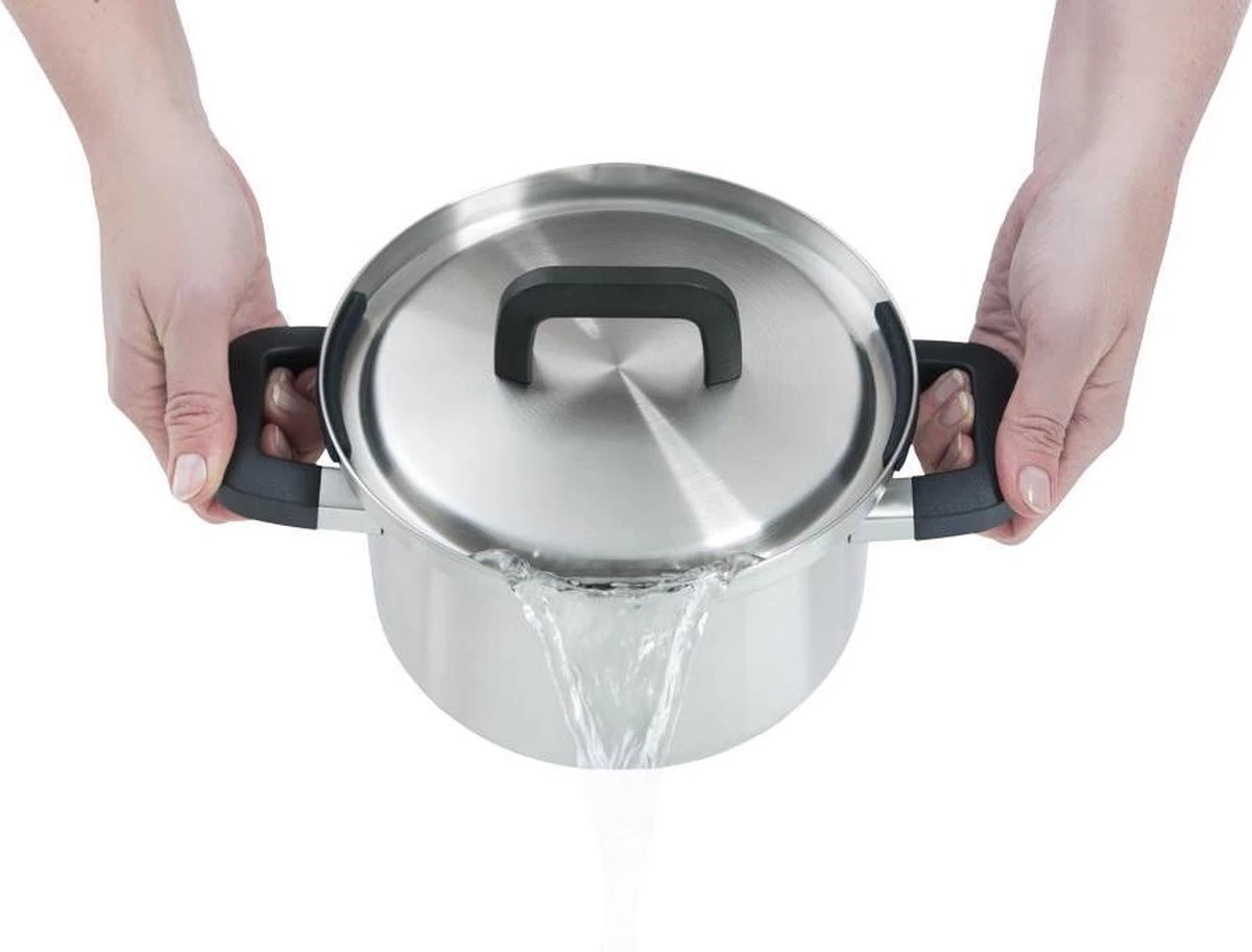 BK Flow Cool Pannenset - 4-delig – RVS Deksels - Veilig Afgietsysteem - Geschikt Voor Alle Warmtebronnen 9 BK Flow Cool Pannenset - 4-delig – RVS Deksels - Veilig Afgietsysteem - Geschikt Voor Alle Warmtebronnen - Afbeelding 9