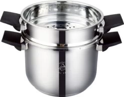 Royal Swiss Snelkookpan / Couscous Pan - 2 In 1 - 10 Liter - Ø 26 Cm - RVS - Inductie - Automatische Sluiting 9 Royal Swiss Snelkookpan / Couscous Pan - 2 In 1 - 10 Liter - Ø 26 Cm - RVS - Inductie - Automatische Sluiting -Korting Op Keukengerei 1200x935 2