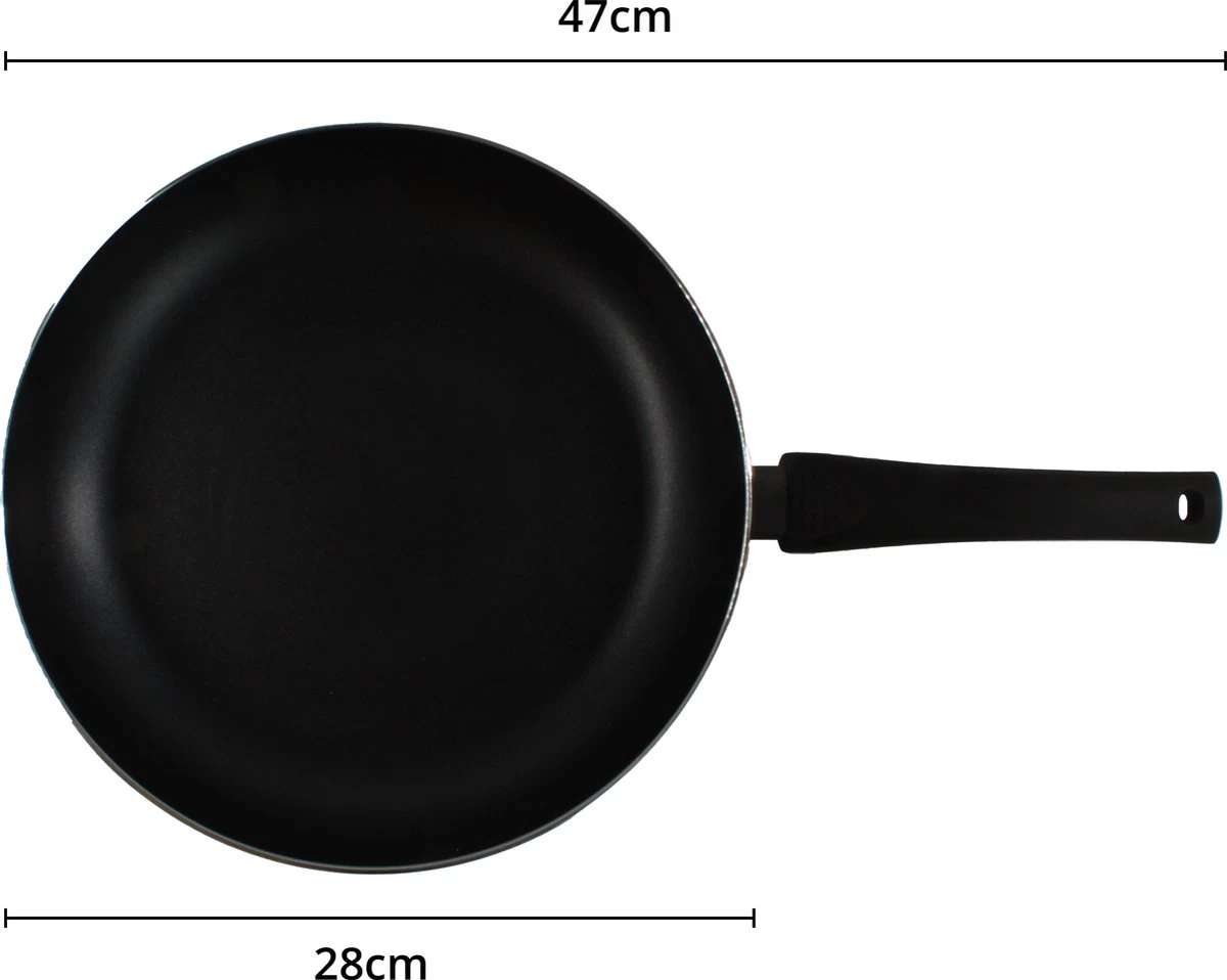 Miller Koekenpan Inductie 28cm - Alle Warmtebronnen - Anti Aanbaklaag 2 Miller Koekenpan Inductie 28cm - Alle Warmtebronnen - Anti Aanbaklaag - Afbeelding 2