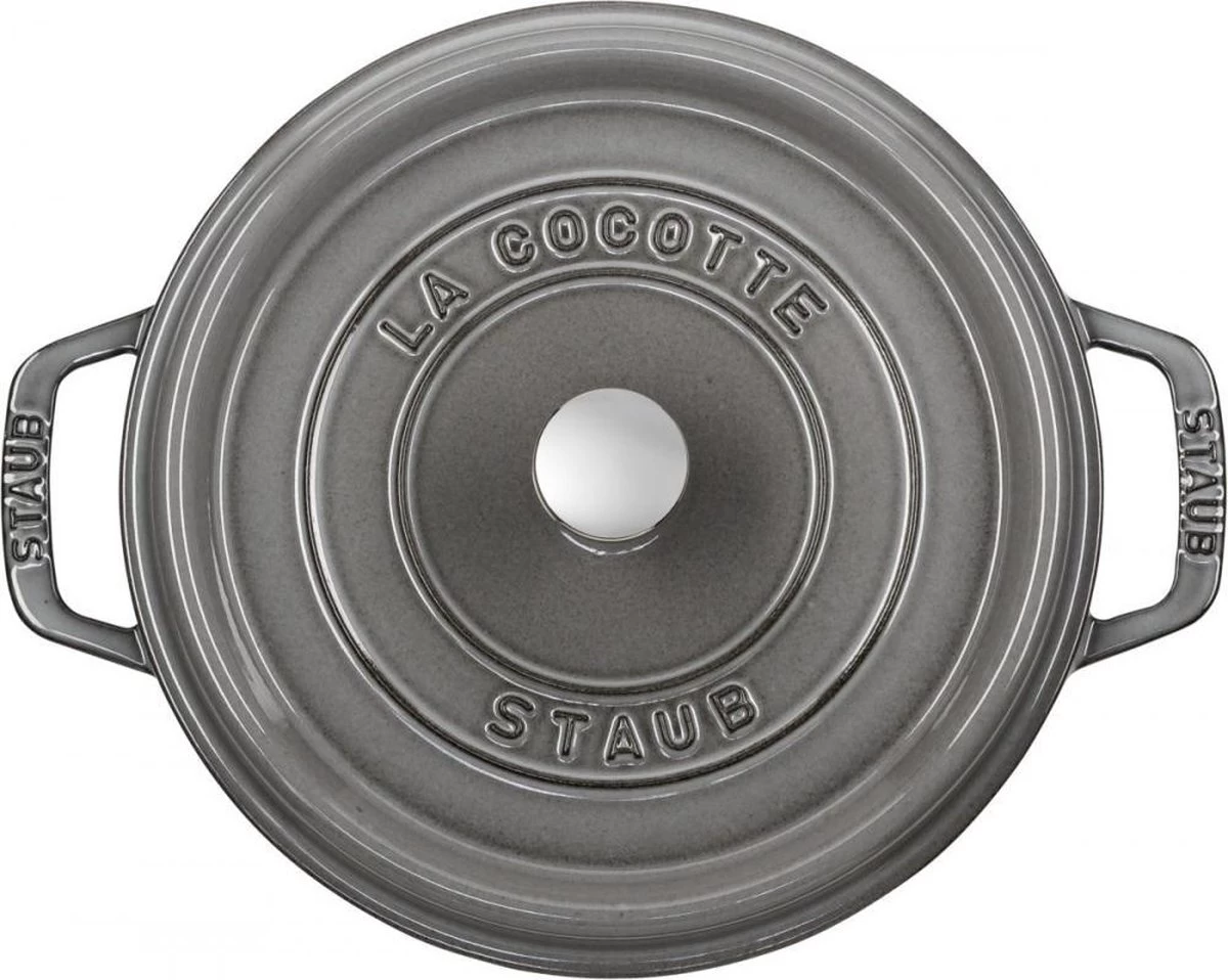 Staub Cocotte - Rond - 24 Cm - Grafietgrijs 4 Staub Cocotte - Rond - 24 Cm - Grafietgrijs - Afbeelding 4