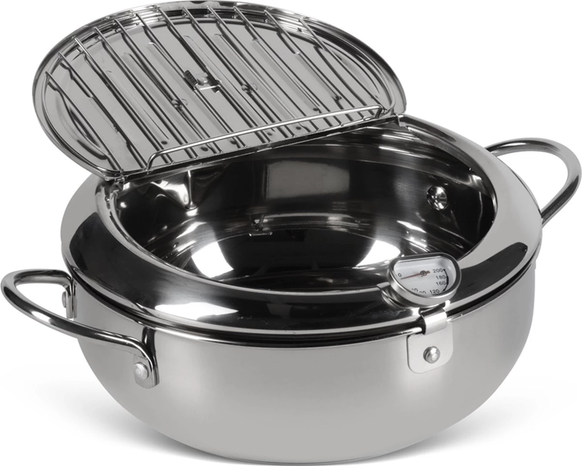 Edënbërg Classic Line - Japanse Frituurpan Met Thermometer - 3.4 Liter - Friteuse/Frituurpot RVS 7 Edënbërg Classic Line - Japanse Frituurpan Met Thermometer - 3.4 Liter - Friteuse/Frituurpot RVS - Afbeelding 7