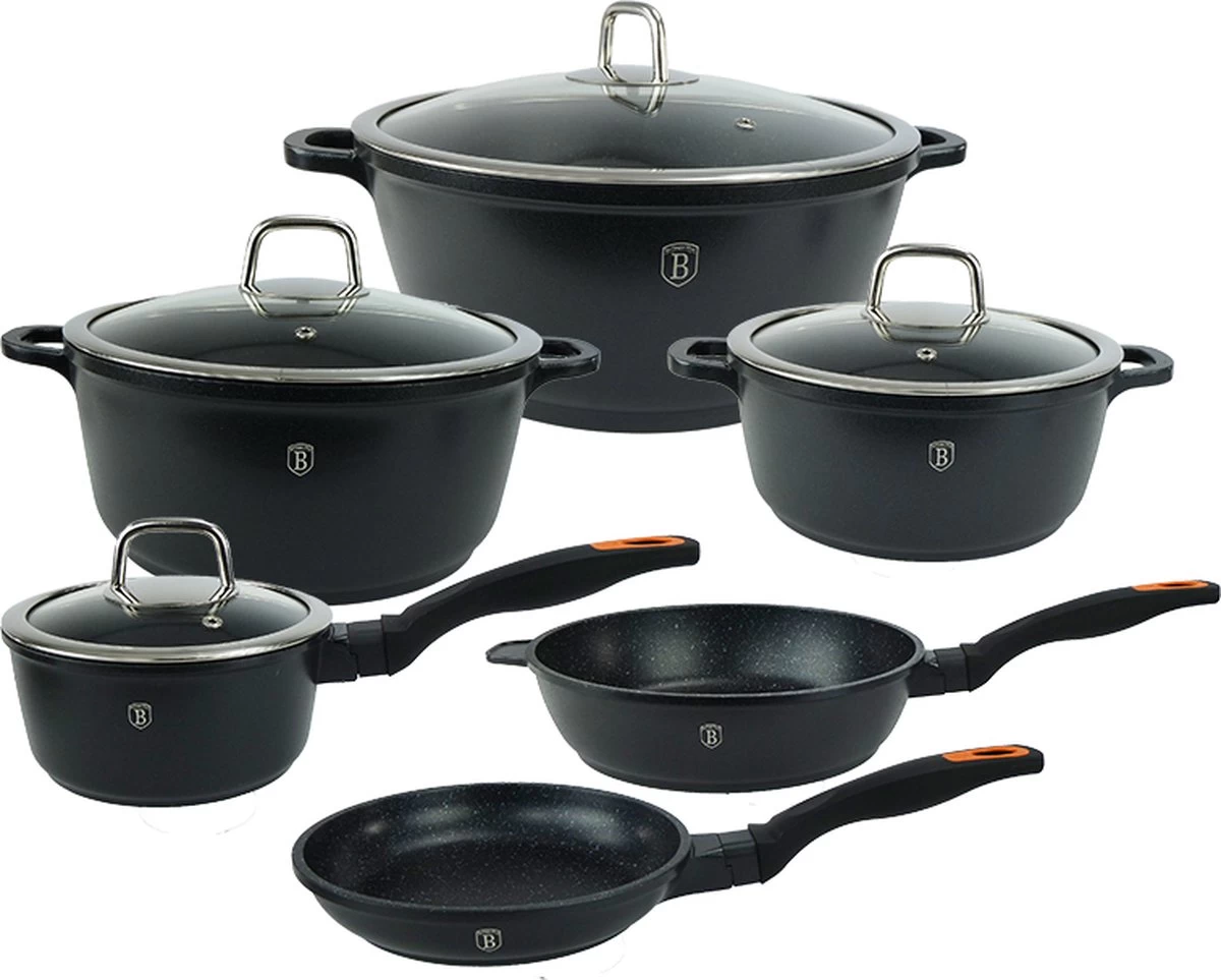 BerlingerHaus Luxe Set Van 6 Pannen Met 4 Deksels - Pannenset Inductie 1 BerlingerHaus Luxe Set Van 6 Pannen Met 4 Deksels - Pannenset Inductie