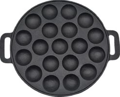 Poffertjespan - Gietijzer - Ø 24 Cm - Poffertjesmaker - 19 Poffertjes - Poffertjespan Inductie