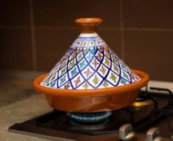 CRAFLAIR ~ Tajine ~ Ø 30 Cm ~ Geschikt Voor Inductie - Adapter ~ Handgemaakt ~ Geglazuurd Keramiek -Korting Op Keukengerei 1200x982 4