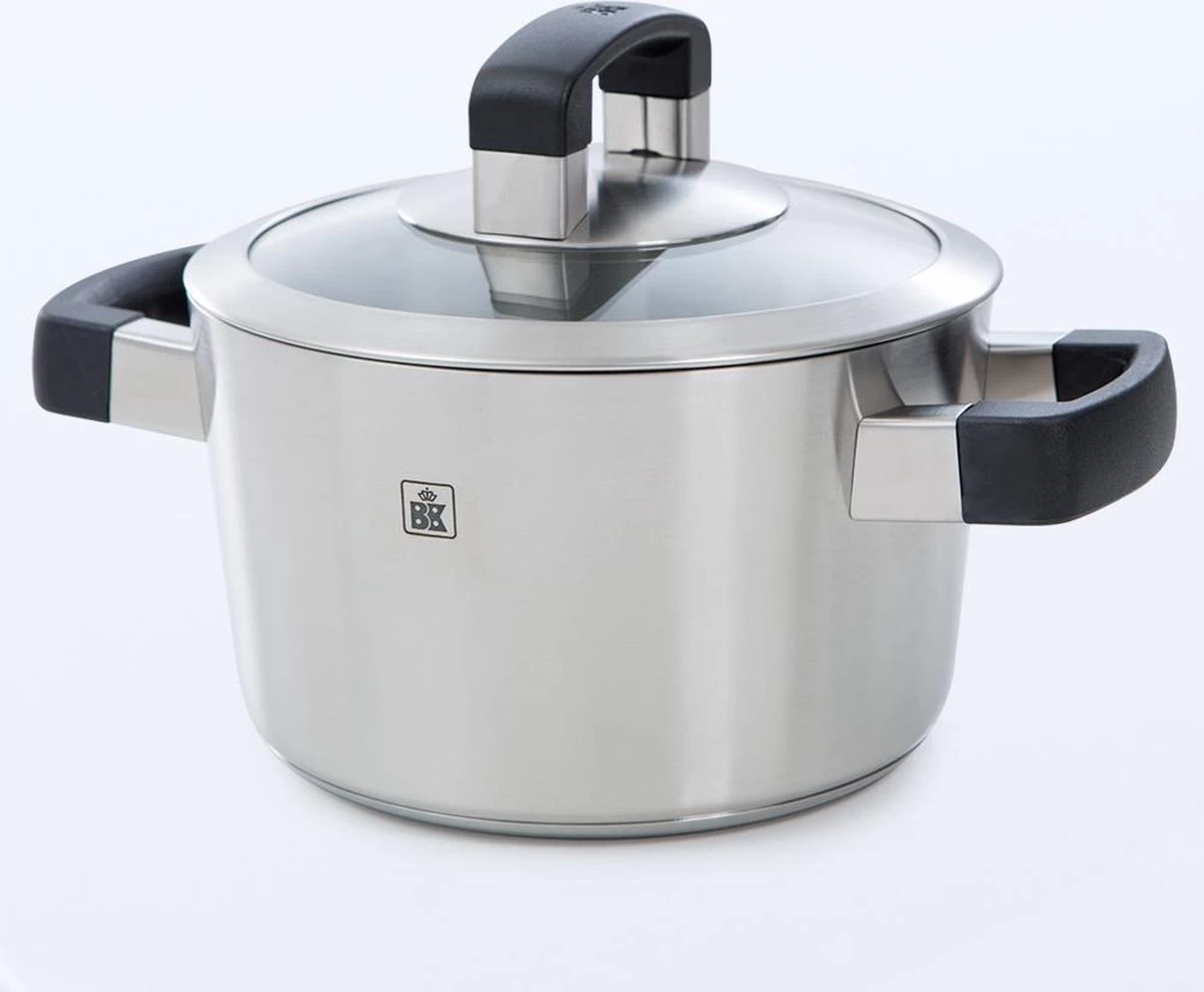 BK Conical Cool Glas Pannenset - 4-delig - RVS - Glazen Deksel - Inductie 3 BK Conical Cool Glas Pannenset - 4-delig - RVS - Glazen Deksel - Inductie - Afbeelding 3