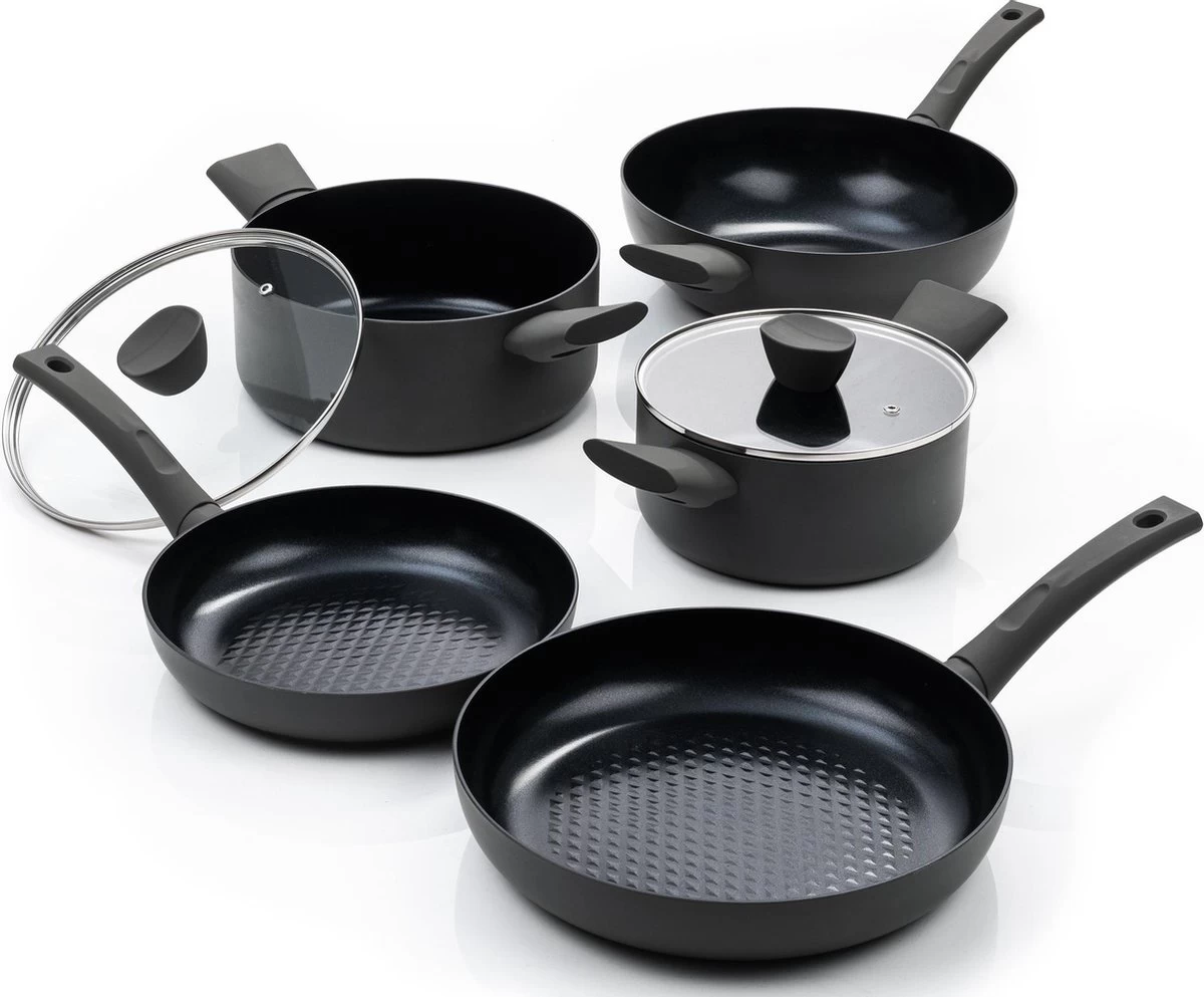 ISENVI Avon Plus Pannenset - Pannenset 5 Delig - Ergo Grepen 1 ISENVI Avon Plus Pannenset - Pannenset 5 Delig - Ergo Grepen