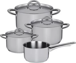 Sola Pannenset Blizz - 4 Delig - Ø Cm - Zilver - RVS - Sandwichbodem