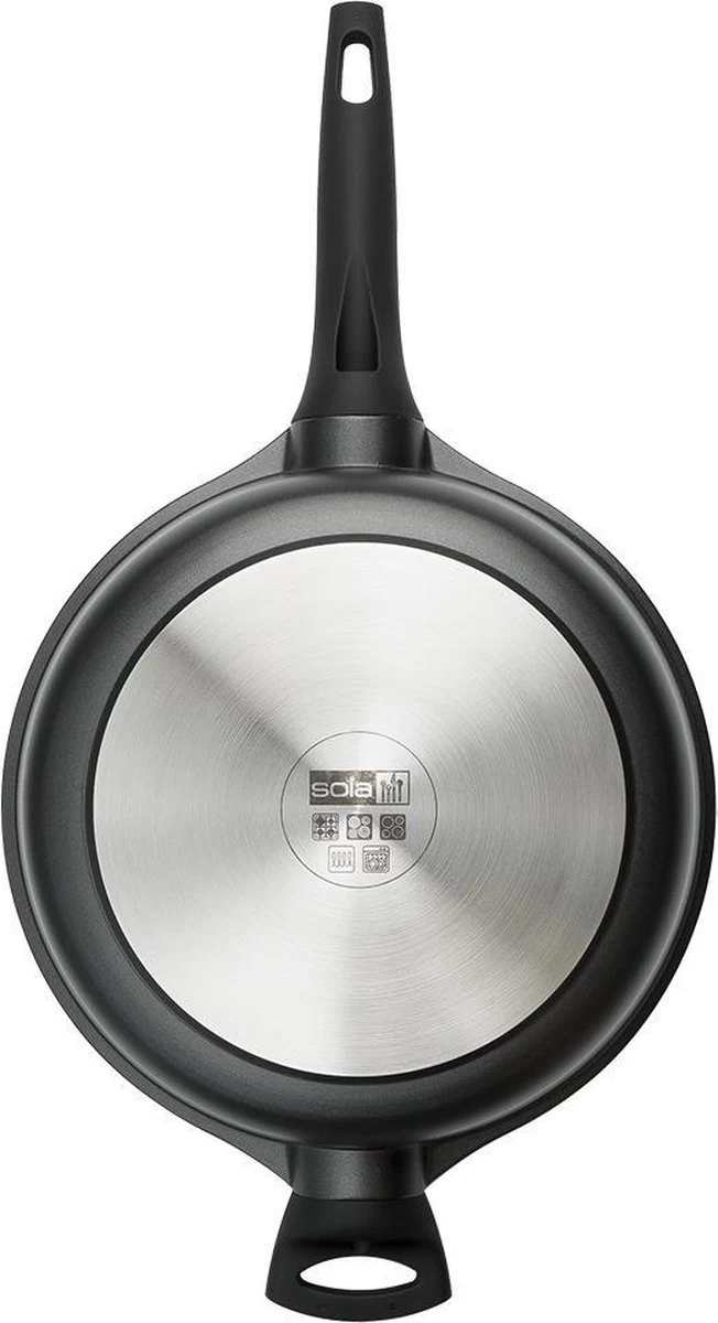 Sola Hapjespan Fair Cooking - Ø 28 Cm - Zwart/wit - Aluminium - Antiaanbaklaag 4 Sola Hapjespan Fair Cooking - Ø 28 Cm - Zwart/wit - Aluminium - Antiaanbaklaag - Afbeelding 4