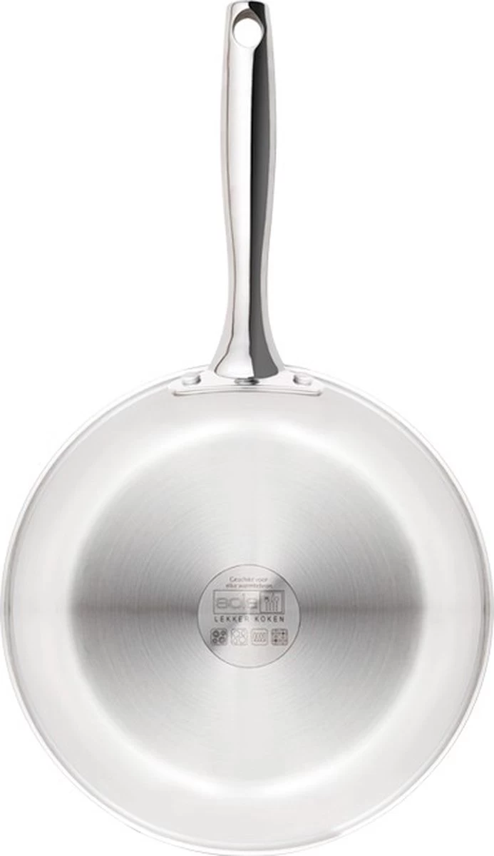 Sola Koekenpan Green Cooking - Ø 20 Cm - Zilver - RVS - Dubbelwandige Bodem 3 Sola Koekenpan Green Cooking - Ø 20 Cm - Zilver - RVS - Dubbelwandige Bodem - Afbeelding 3