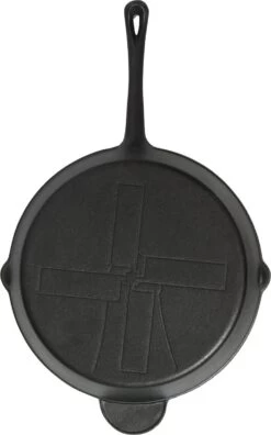 The Windmill Koekenpan Skillet Extra - 31,5 Cm - Gietijzer Zwart -Korting Op Keukengerei 749x1200