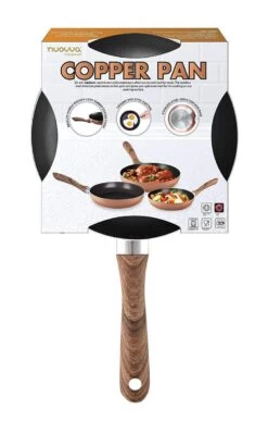 Nuovva Koperen Koekenpan - Keramische Antikleeflaag – Houten Handvat Koekenpan - Ø 24 Cm Inductie - PTFE-vrij -Korting Op Keukengerei 764x1200