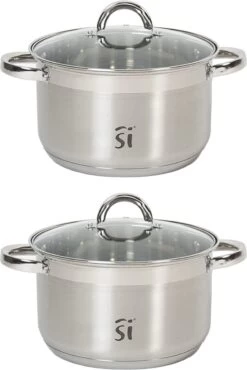 Luxe Kleine RVS Kookpan/pan Loa Met Glazen Deksel 20 Cm 3,9 Liter - Kookpannen/sauspannetje - Koken - Keukengerei -Korting Op Keukengerei 802x1200
