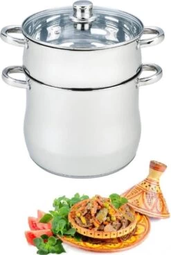Royal Swiss - Couscous Pan - Couscous Maker - Stoompan RVS - 8 Liter