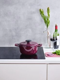 BRABANTIA THE DUTCH Gietijzeren Braadpan - Ø 20cm - 2,5L - Bordeaux - Inductie -Korting Op Keukengerei 899x1200 20